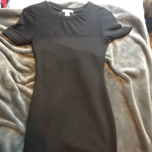 Black bodycon mesh dress